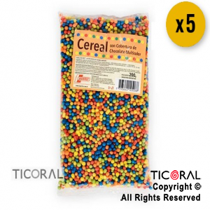 CEREAL CHOCOLATE COLOR MULTICOLOR  X 5 paquetes X200GR ARGENFRUT